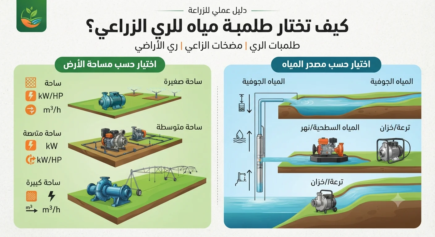 كيف تختار طلمبة مياه للري الزراعي؟
