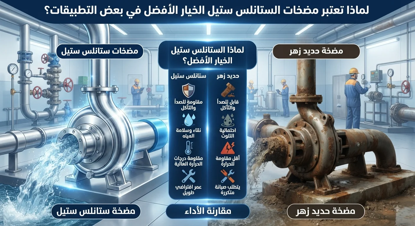 لماذا تعتبر مضخات الستانلس ستيل الخيار الأفضل في بعض التطبيقات؟